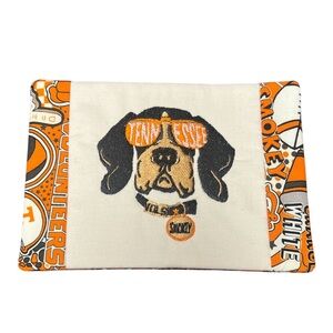 TN Vols Mug Rugs with Smokey embroidery with the fabric on 2nd photo